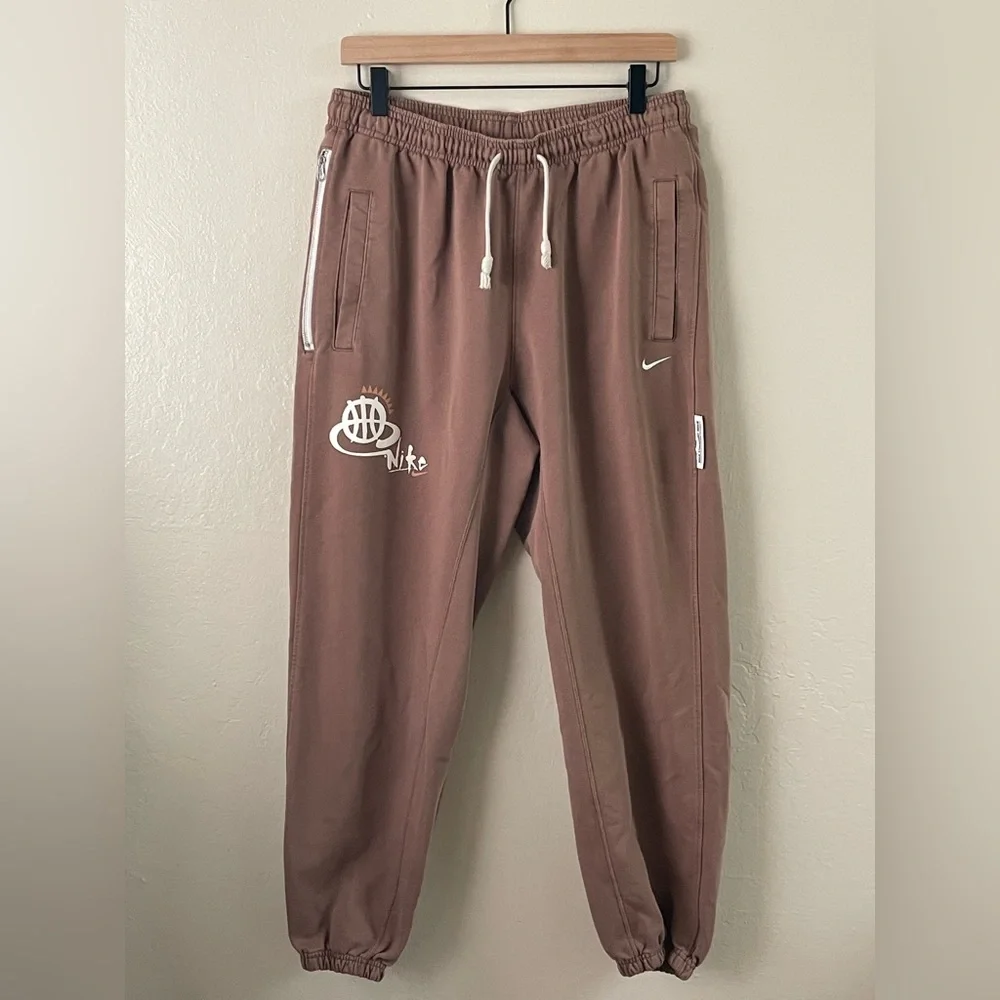 Nike dry fit taupe brown performance jogger pants sporty